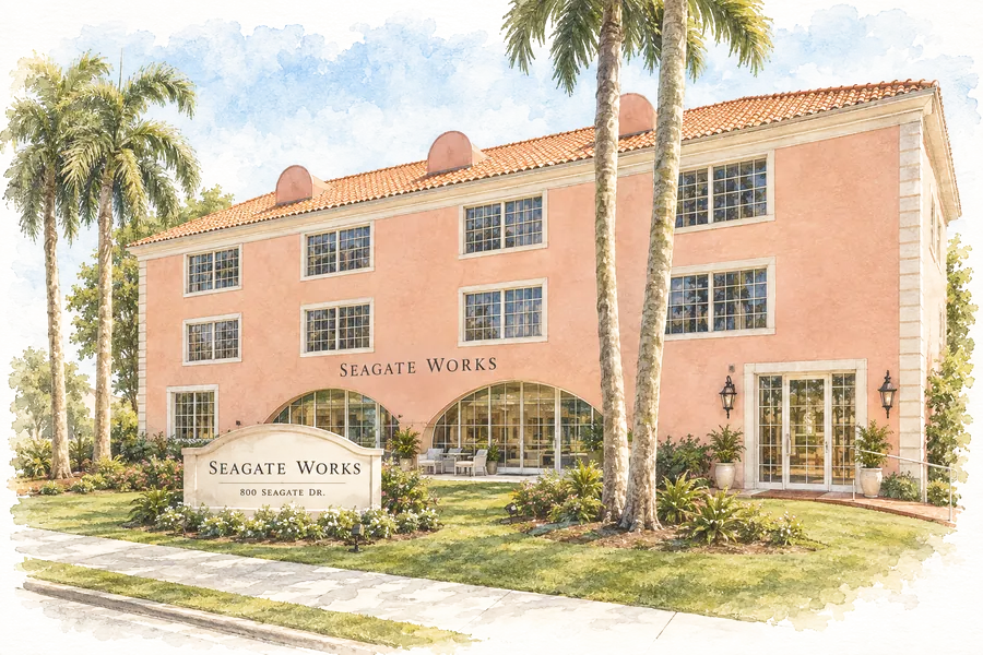 Watercolor of 800 Seagate Drive